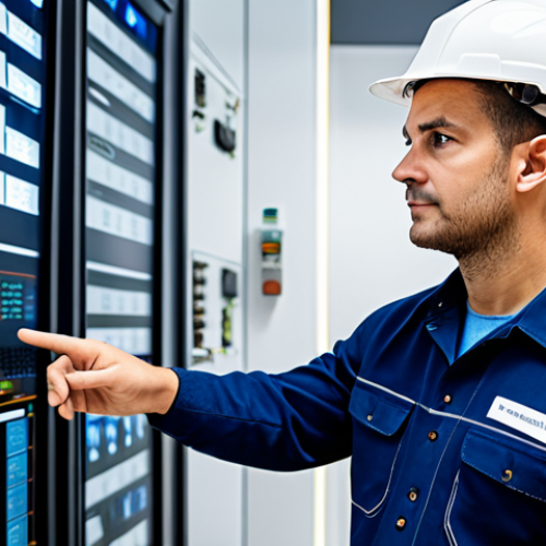 Smart Security & Gas Management**

A professional engineer, fully clothed in safety gear with a hard hat, inspecting a modern gas monitoring control panel displaying real-time data visualizations and AI-driven risk assessments. Background shows a sophisticated control room environment. Focus on advanced technology like IoT sensors and cloud connectivity. Perfect anatomy, correct proportions, natural pose, well-formed hands, proper finger count, high quality, professional, safe for work, appropriate content, fully clothed, family-friendly.

**