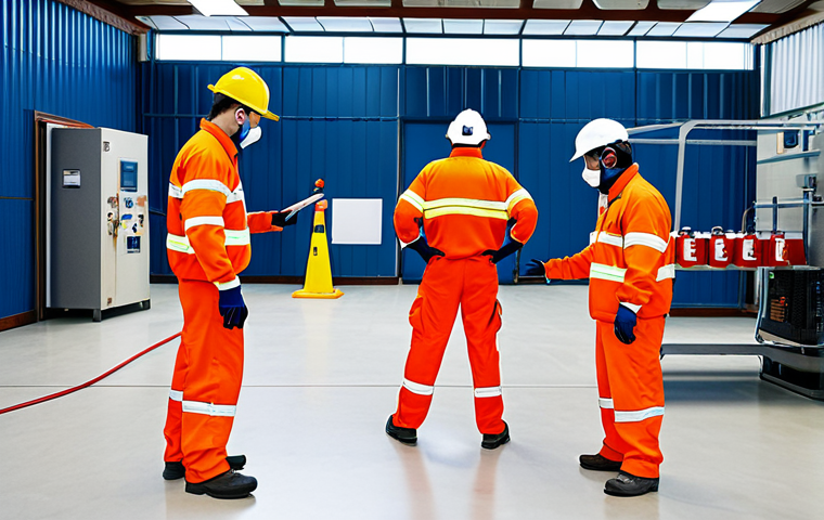 가스 관련 업무 일지 작성 팁 - Field Worker with Digital Tools**

*   **Prompt:** A fully clothed gas company worker in appropriate...