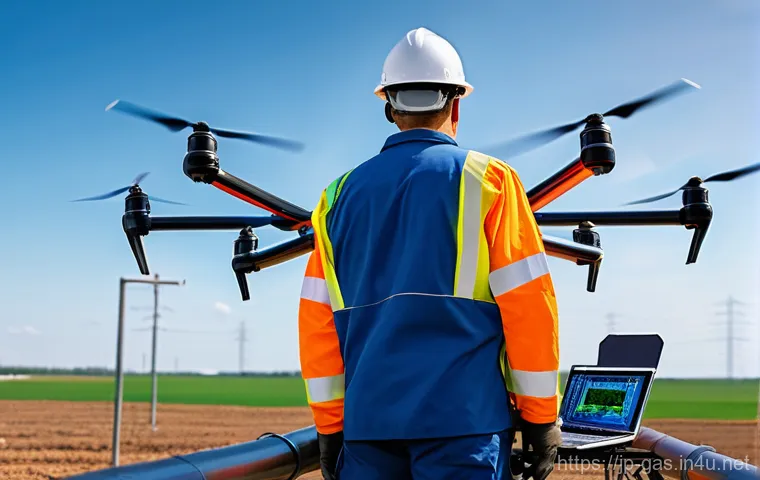 가스 자격증 취득 후 현업에서 쓰이는 도구 - **Prompt:** A dynamic, high-resolution image showcasing a gas technician, wearing a modern, comforta...