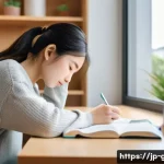 가스 자격증 수험생의 필수 건강 관리법 - A focused Japanese student in a modern study room practicing the Pomodoro Technique: sitting at a ti...